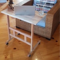 Компьютерный стол.. Стол компьютерный. Компьютерный стол для ноутбука на каркасе из натурального дерева.